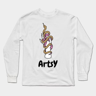 Artsy Logo Design Long Sleeve T-Shirt